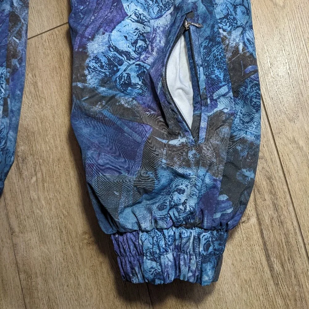 Vintage Black Bear Ski Suit One Piece Snowsuit Womens XS Snow Bib Shell 80s 90s